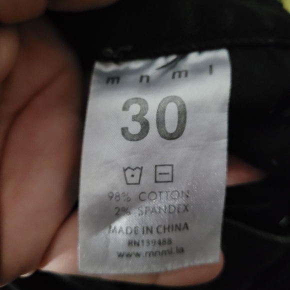 MNML | button fly skinny distressed/ destroyed knee jeans - Picture 8 of 8